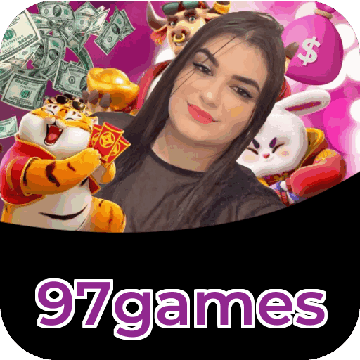 Interface do aplicativo 97games mostrando jogos disponíveis no iOS e Android