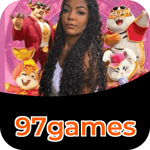 Catálogo slots 97games mostrando top jogos Gates Olympus Sweet Bonanza Fortune Tiger Big Bass volatilidade RTP